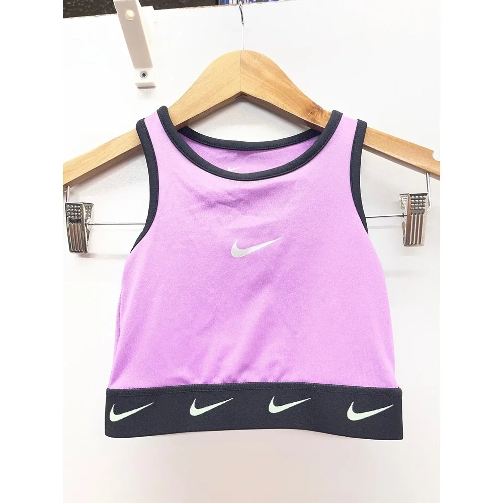 Nike Toddler Girls Purple Dri-FIT Racerback Sports Bra H952-P85 Size 4 XS 3-4Y